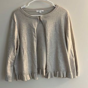 Beige flouncy cardigan